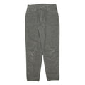 LEVI'S Womens Grey Cotton Blend Regular Straight Trousers W30 L30 Classic Zip