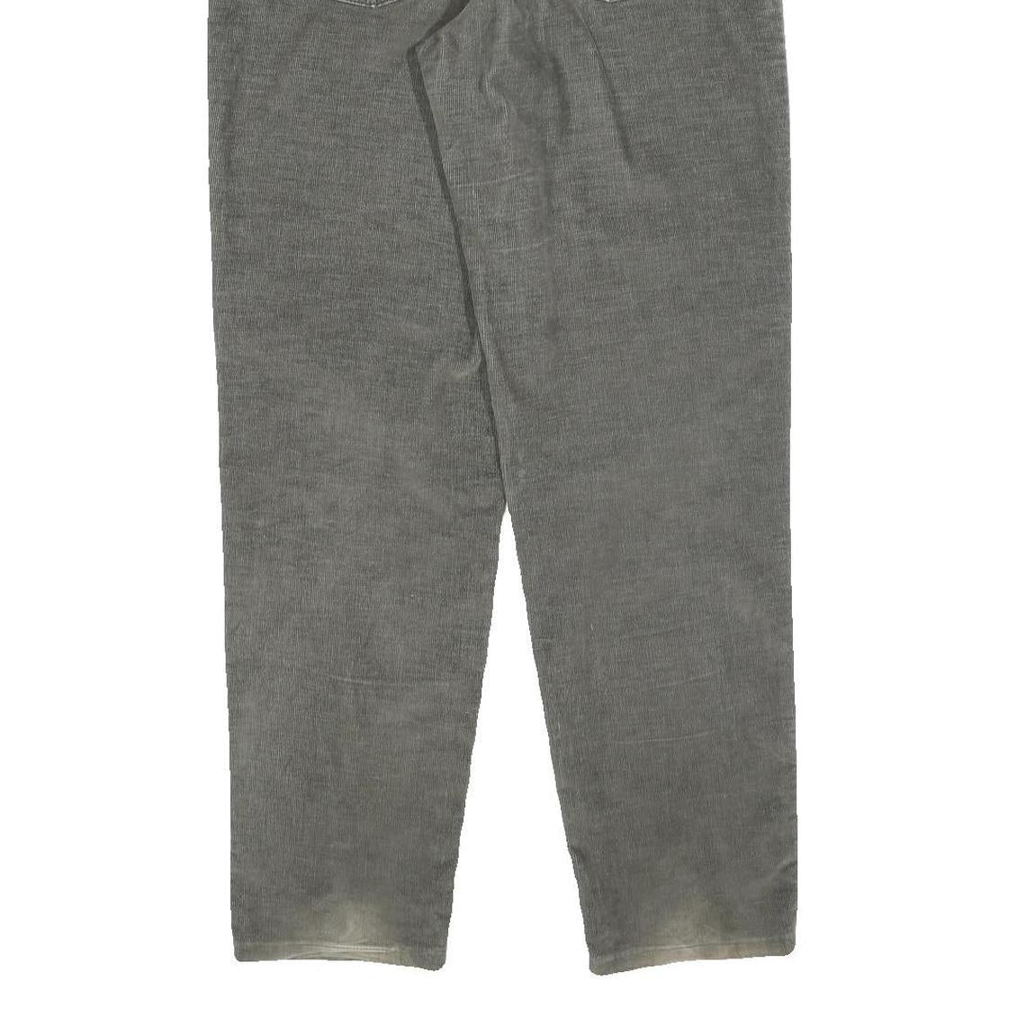 LEVI'S Womens Grey Cotton Blend Regular Straight Trousers W30 L30 Classic Zip