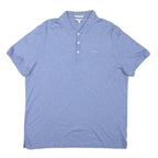 CALVIN KLEIN Mens Blue Polo Shirt XL Cotton Blend Short Sleeve Basic Casual