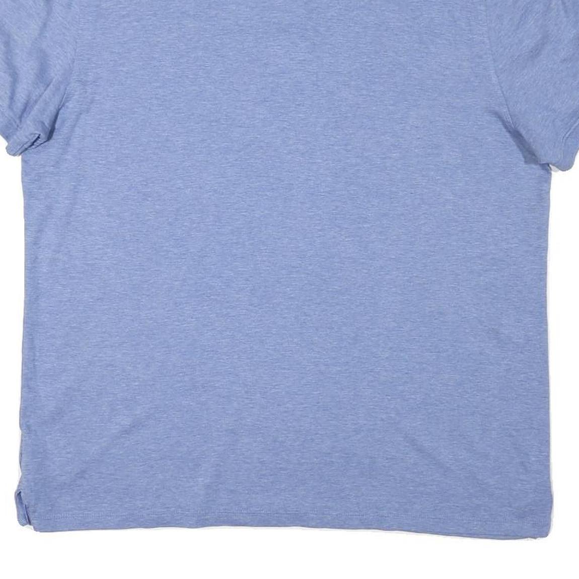 CALVIN KLEIN Mens Blue Polo Shirt XL Cotton Blend Short Sleeve Basic Casual