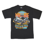 MILLER Mens Black Rusty Wallace Graphic T-Shirt M Short Sleeve Crew Neck Racing