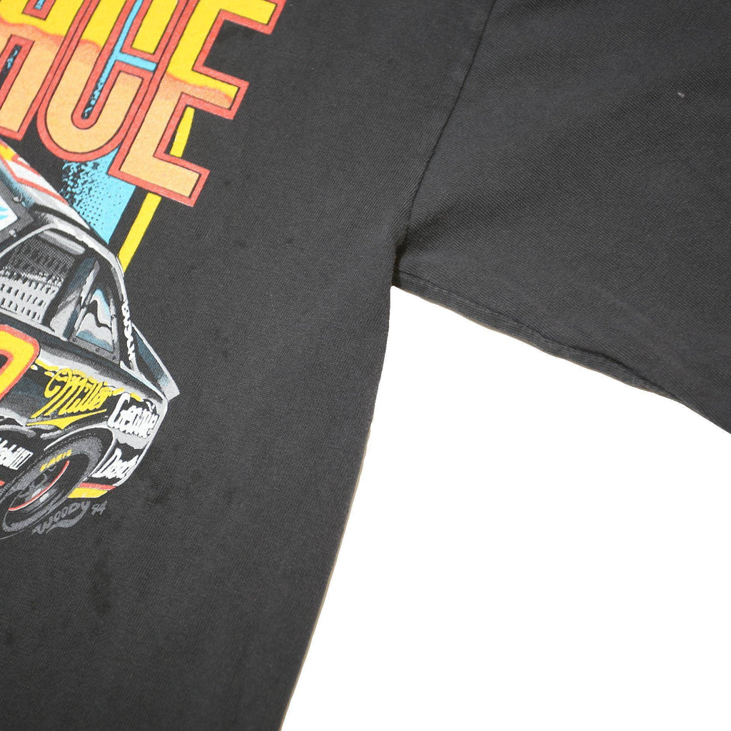 MILLER Mens Black Rusty Wallace Graphic T-Shirt M Short Sleeve Crew Neck Racing