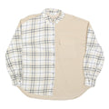 TALLY WEIJL Womens Beige & Cream Check Shirt XS Button Down Cotton Blend Casual