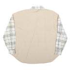 TALLY WEIJL Womens Beige & Cream Check Shirt XS Button Down Cotton Blend Casual