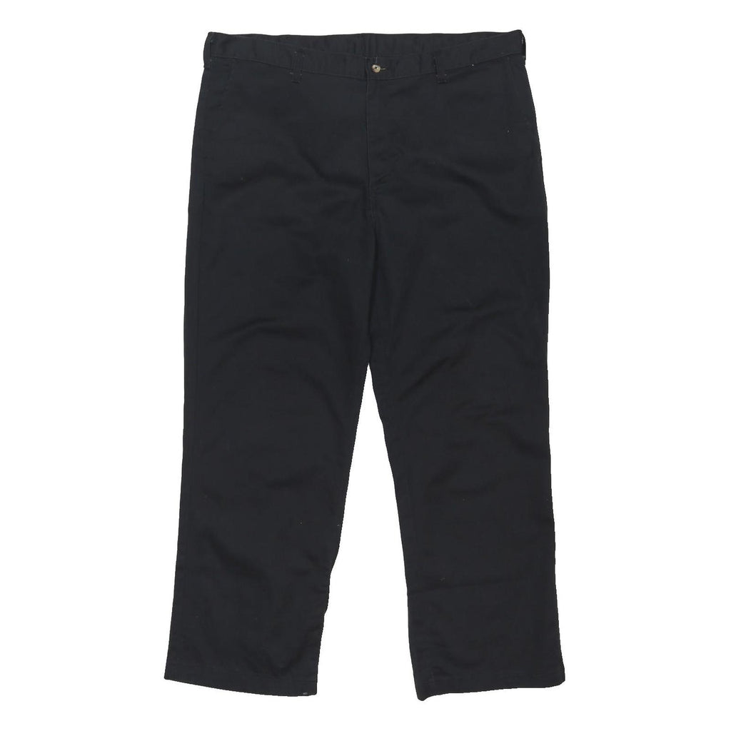 DICKIES Mens Cotton Blend Black Regular Straight Trousers W40 L30 Classic
