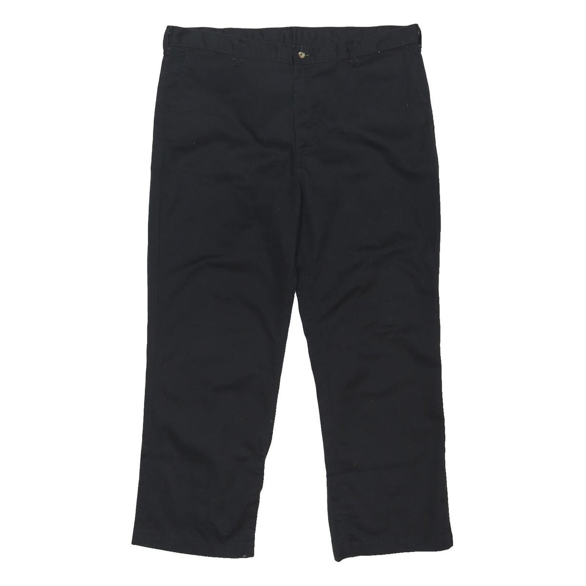 DICKIES Mens Cotton Blend Black Regular Straight Trousers W40 L30 Classic