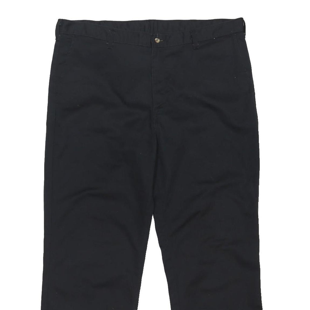DICKIES Mens Cotton Blend Black Regular Straight Trousers W40 L30 Classic