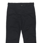 DICKIES Mens Cotton Blend Black Regular Straight Trousers W40 L30 Classic
