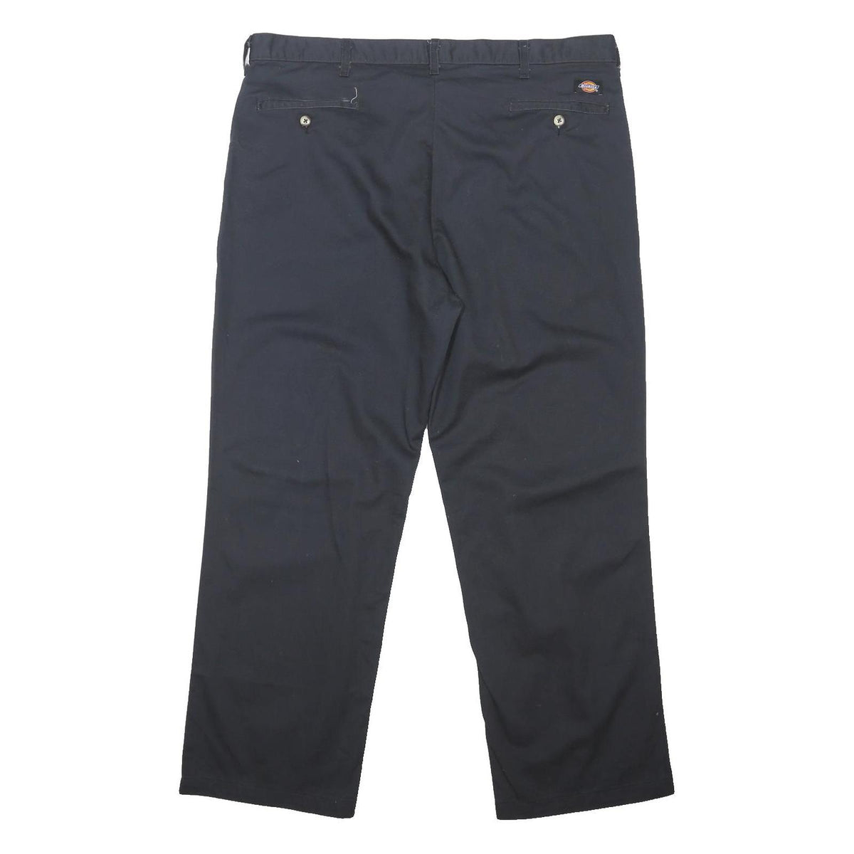 DICKIES Mens Cotton Blend Black Regular Straight Trousers W40 L30 Classic