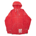 OUTERWEAR Mens Jacket Red Hooded L