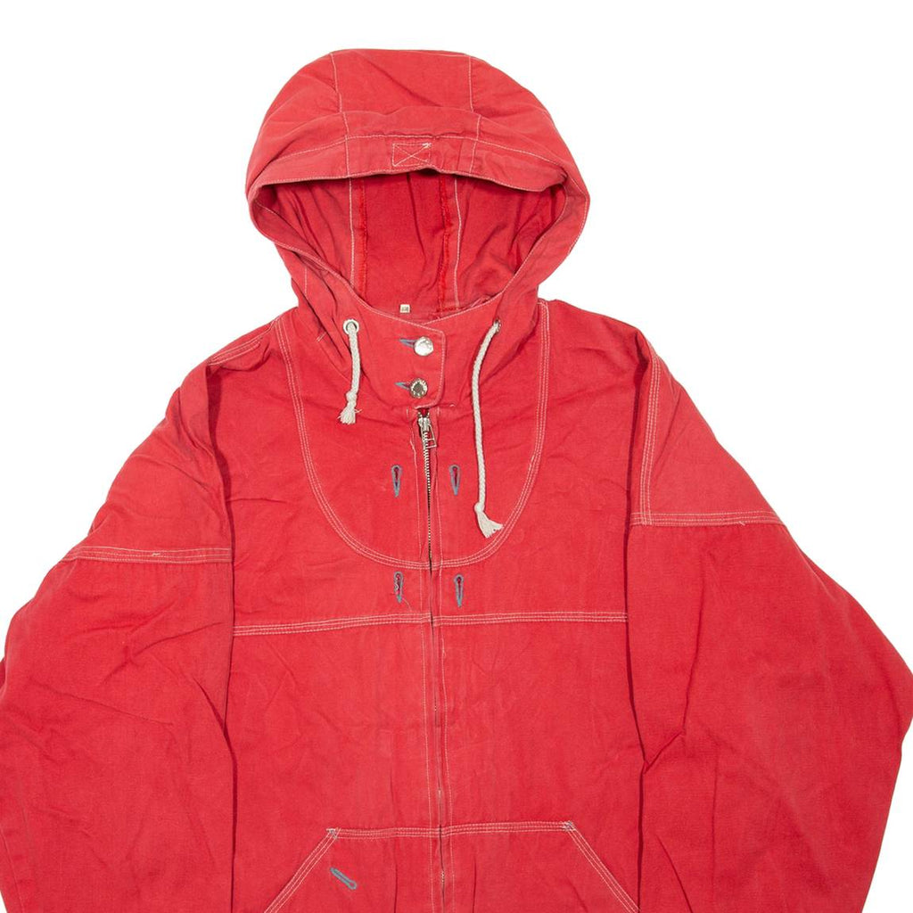 OUTERWEAR Mens Jacket Red Hooded L