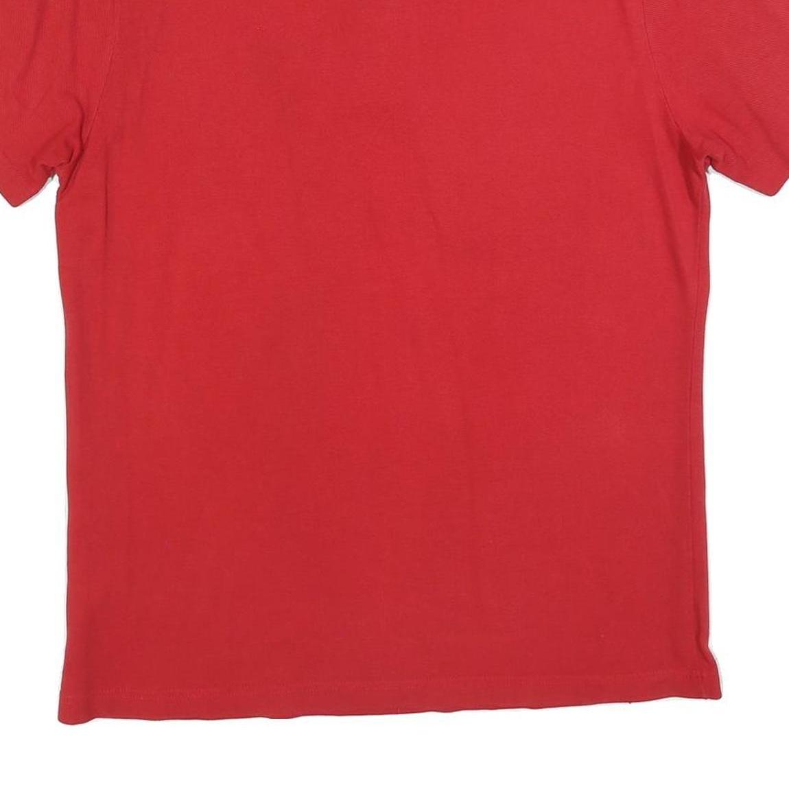 U.S. POLO ASSN Mens Red & Navy Short Sleeve Polo Shirt L Cotton Blend