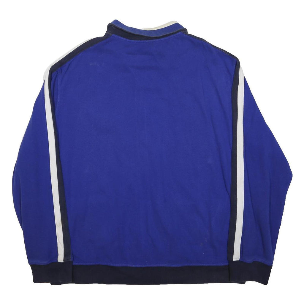 POLO RALPH LAUREN Mens Blue & White Zip Jacket XL Cotton Blend Track Casual