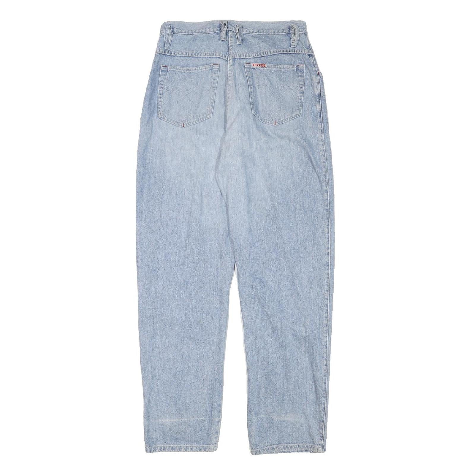 TEDDYS Womens Jeans Blue Relaxed Straight Denim Light W29 L30 Classic Casual Zip