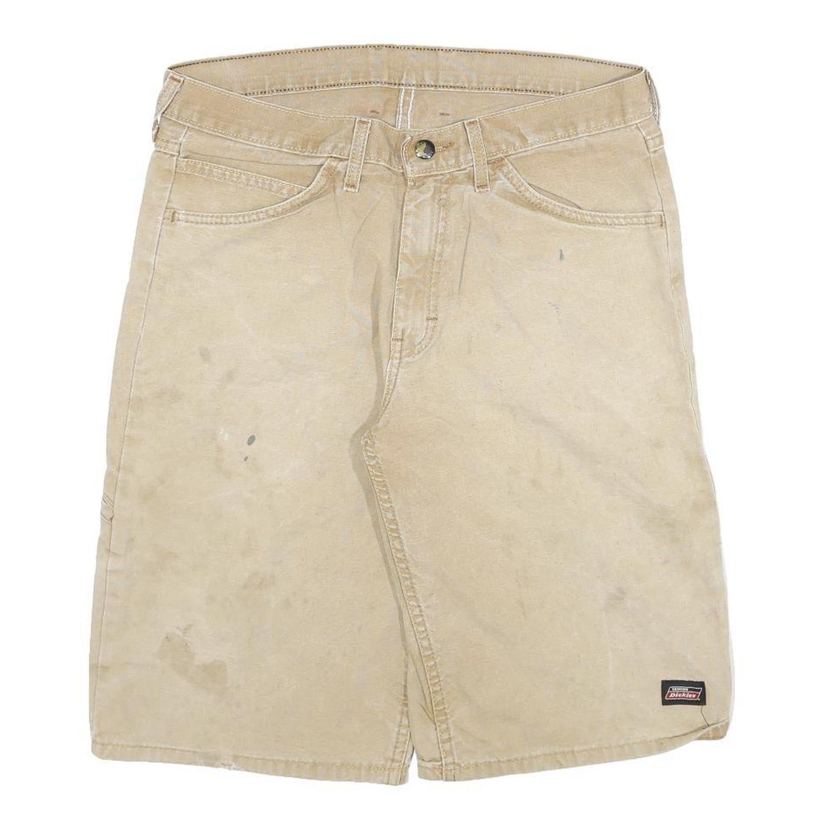 DICKIES Mens Shorts Beige Casual XL W32 Heavy Duty Workwear Cotton Blend