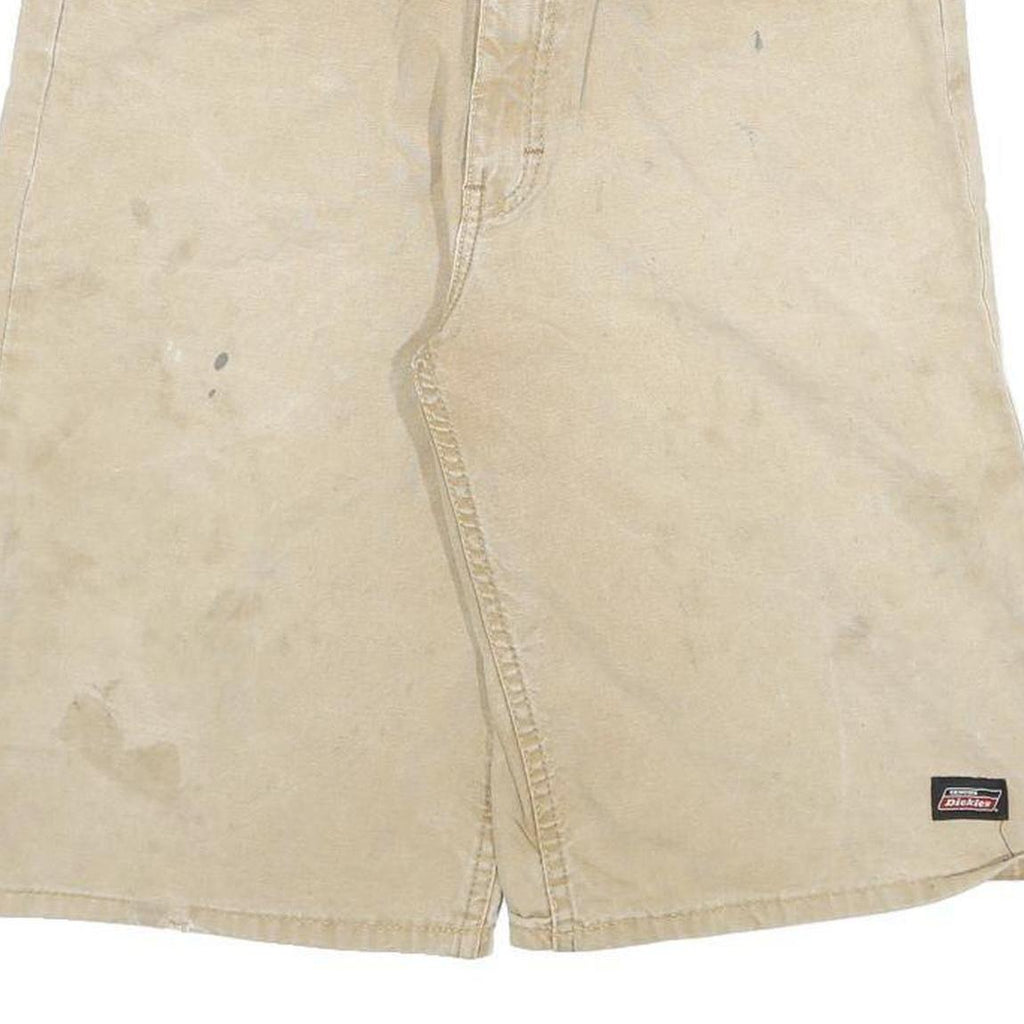 DICKIES Mens Shorts Beige Casual XL W32 Heavy Duty Workwear Cotton Blend