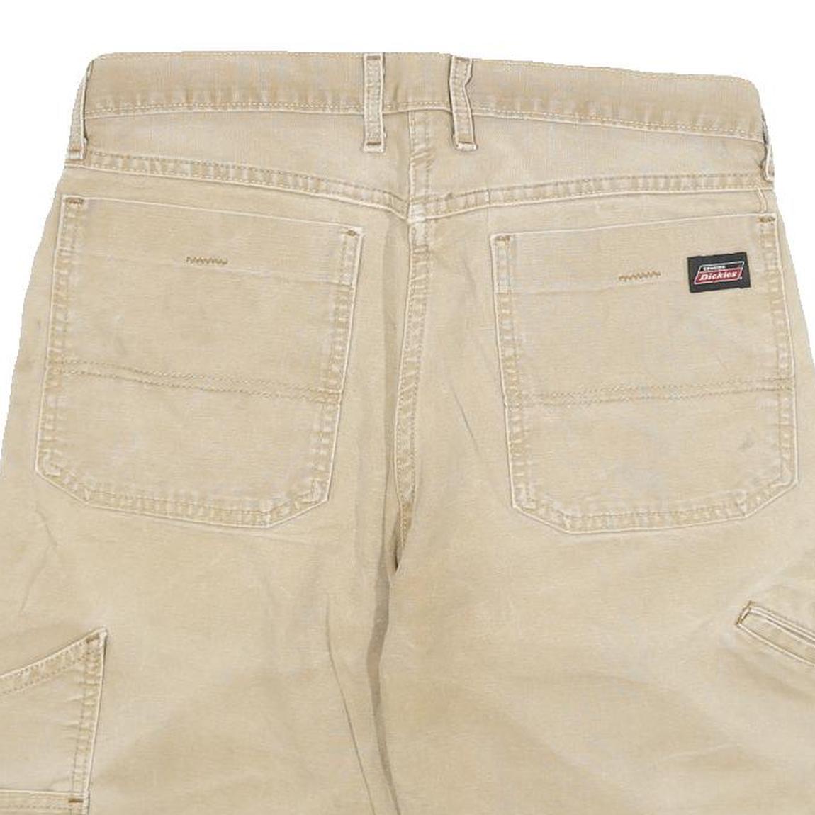 DICKIES Mens Shorts Beige Casual XL W32 Heavy Duty Workwear Cotton Blend