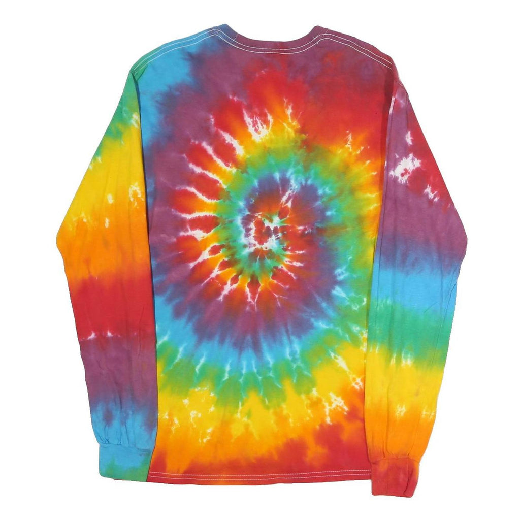GILDAN Mens Multicoloured Marco Island Florida Tie Dye Long Sleeve Crew Neck