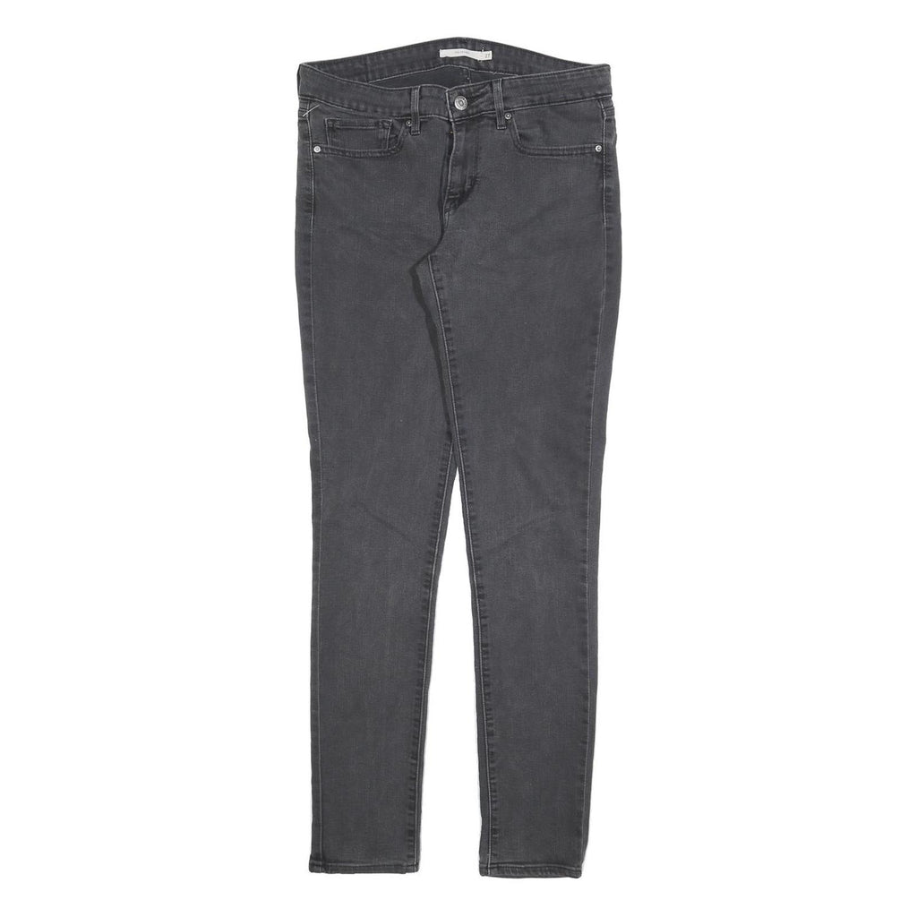 LEVI'S 711 Womens Jeans Black Slim Skinny Denim Medium W30 L32 Stretch
