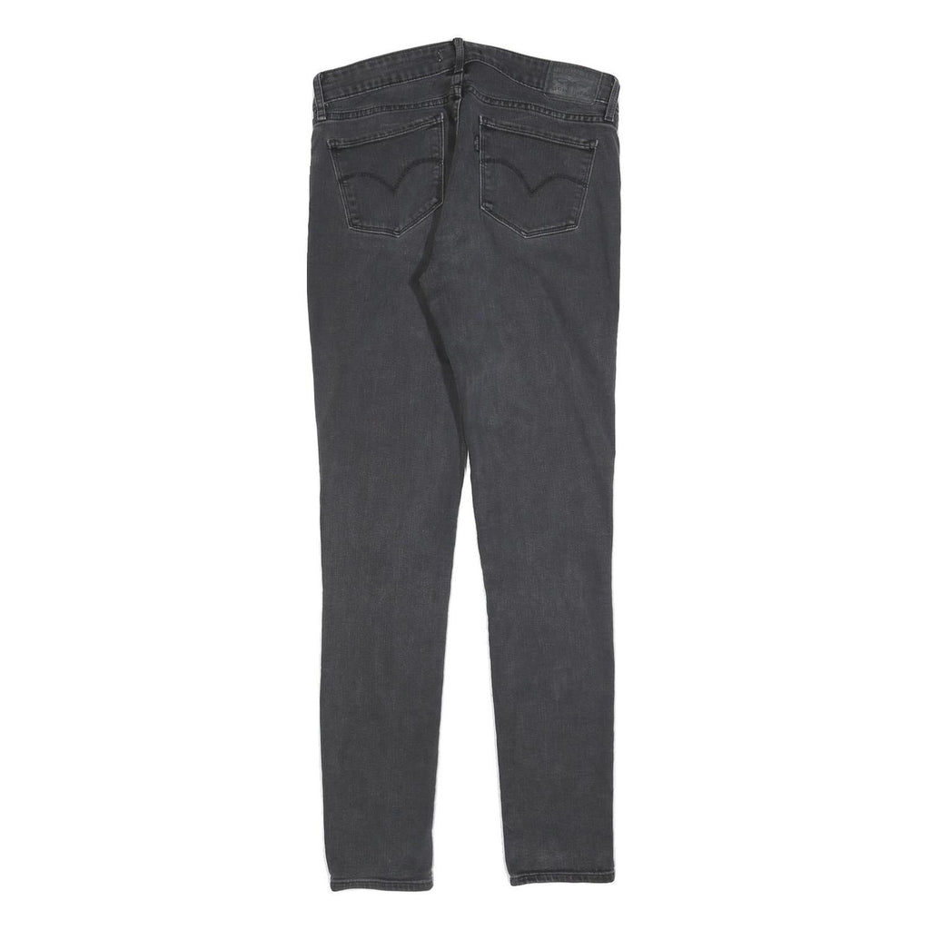 LEVI'S 711 Womens Jeans Black Slim Skinny Denim Medium W30 L32 Stretch