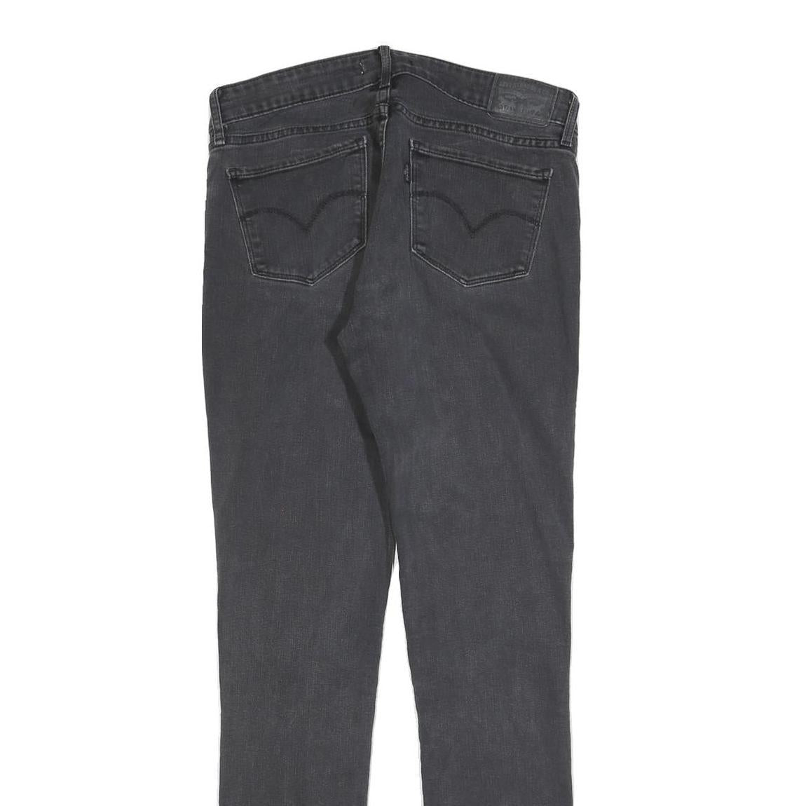 LEVI'S 711 Womens Jeans Black Slim Skinny Denim Medium W30 L32 Stretch