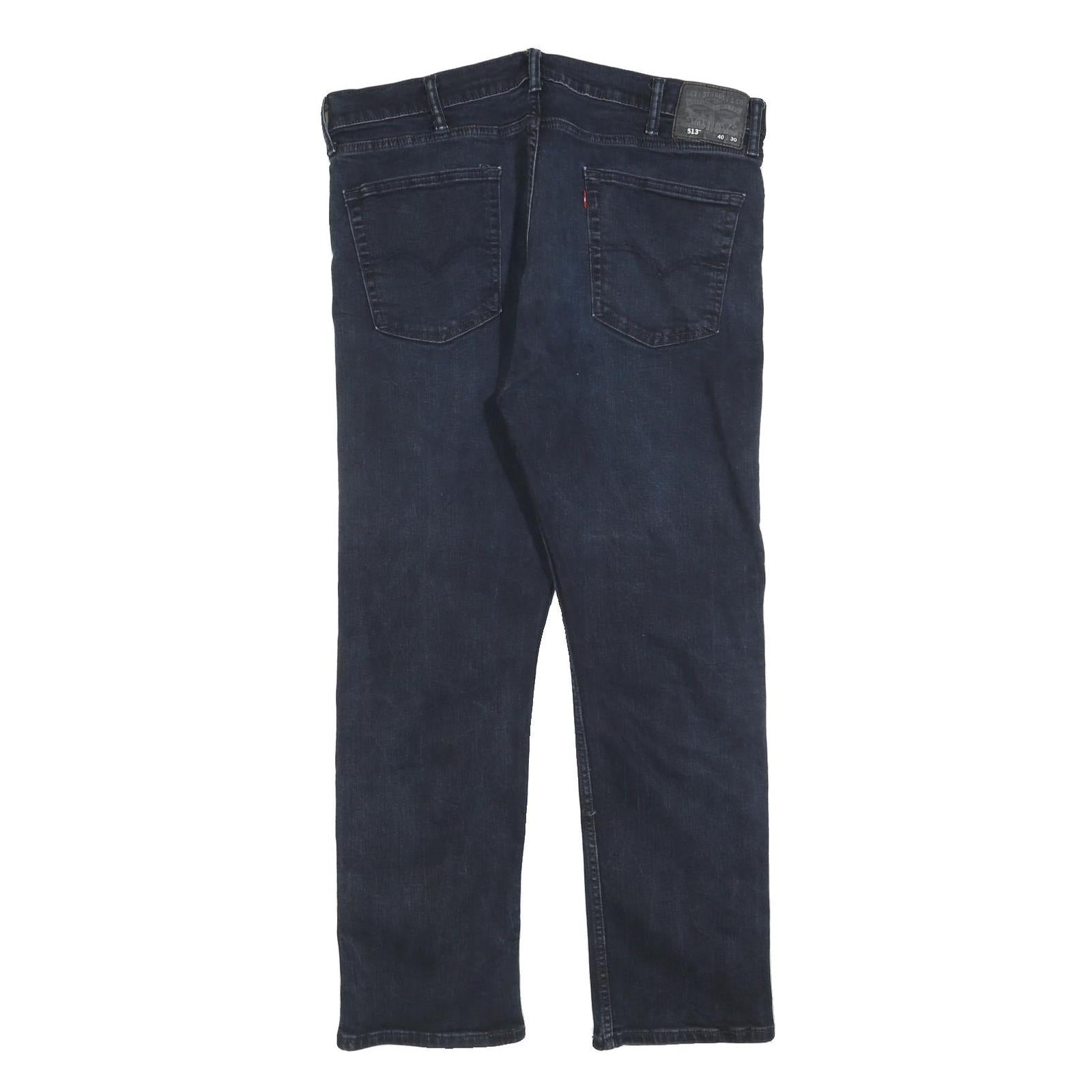 LEVI'S 513 Mens Jeans Blue Regular Straight Denim Medium W40 L30 Classic Fit Zip