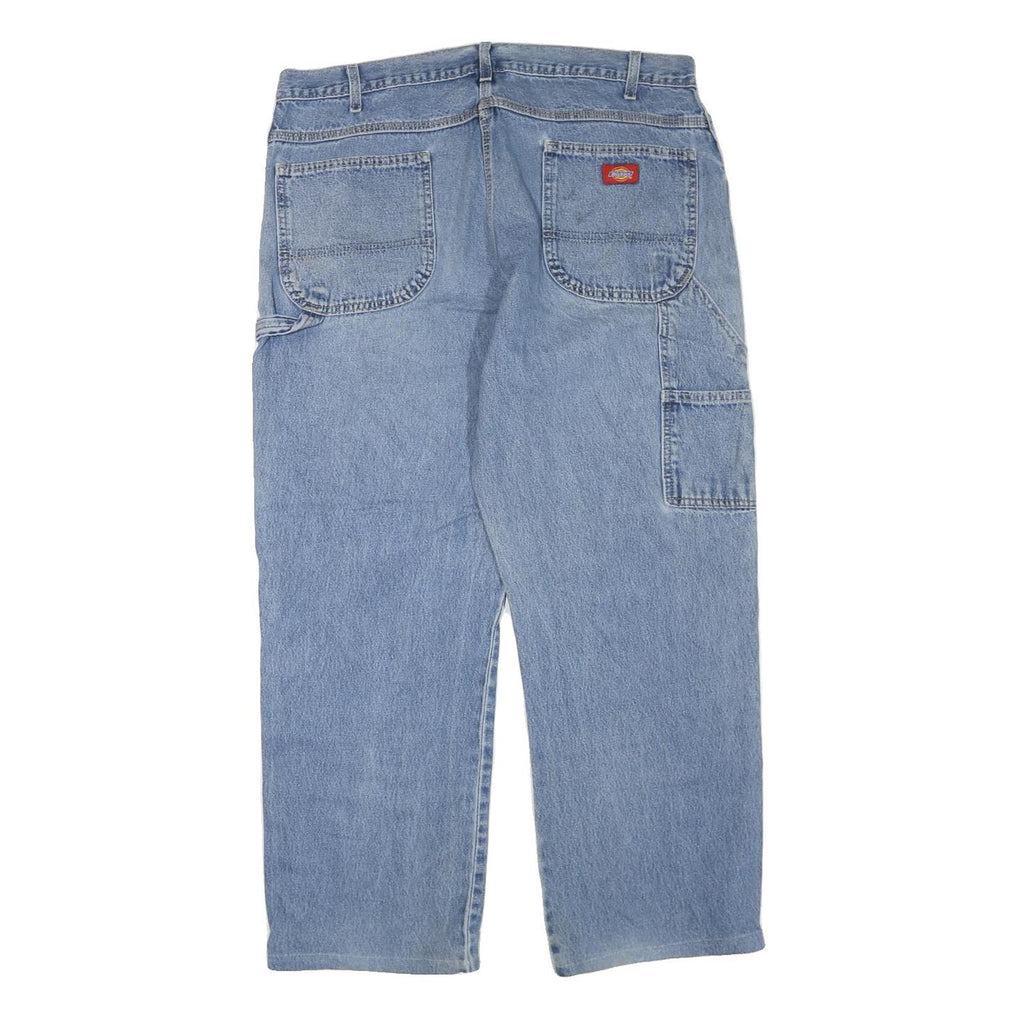DICKIES Mens Jeans Blue Regular Straight Denim Medium W40 L28 Workwear