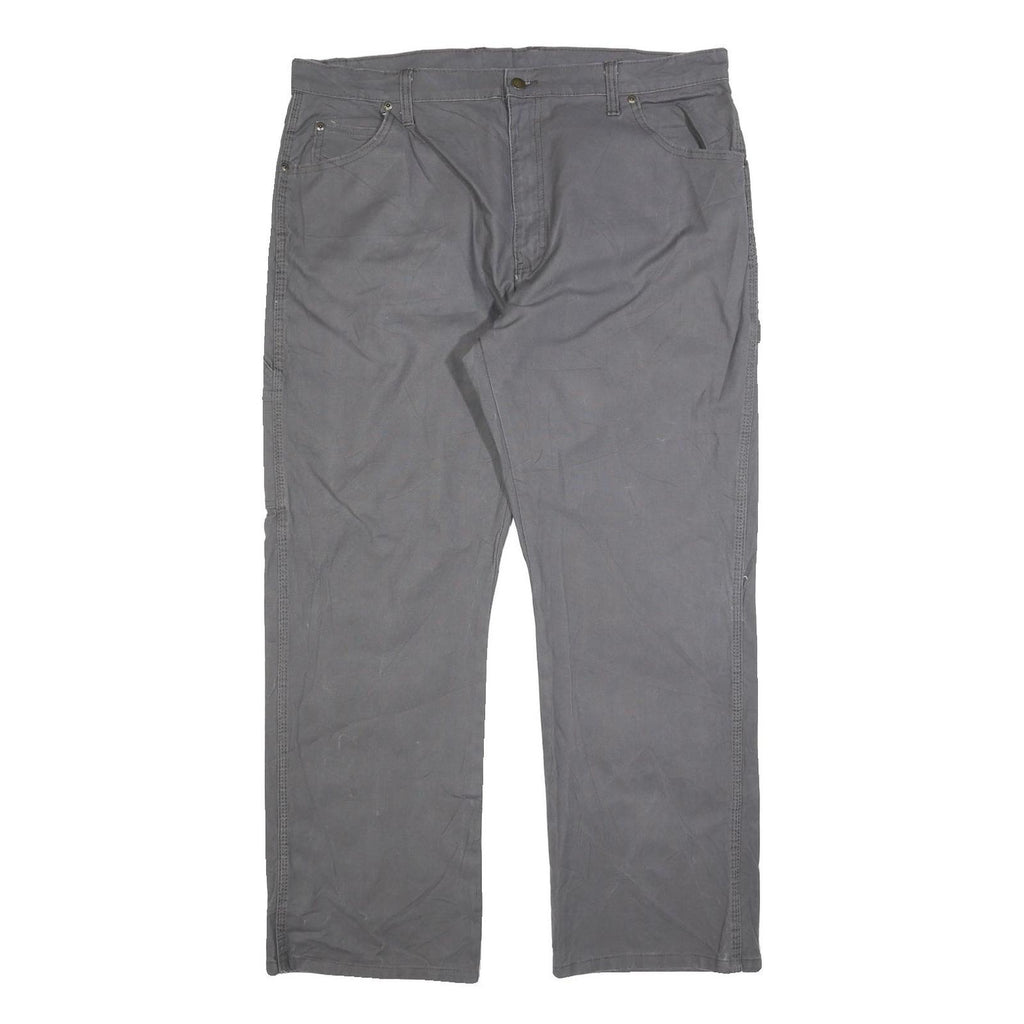 DICKIES Mens Cotton Blend Grey Relaxed Straight Trousers W38 L30 Workwear