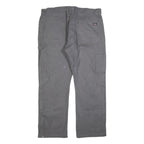 DICKIES Mens Cotton Blend Grey Relaxed Straight Trousers W38 L30 Workwear