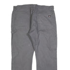 DICKIES Mens Cotton Blend Grey Relaxed Straight Trousers W38 L30 Workwear