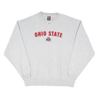 NIKE Mens Grey Ohio State Crew Neck L Sweatshirt Cotton Blend Pullover