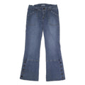 TOMMY JEANS Womens Relaxed Blue Denim Jeans W34 L32 Button Detail Flared