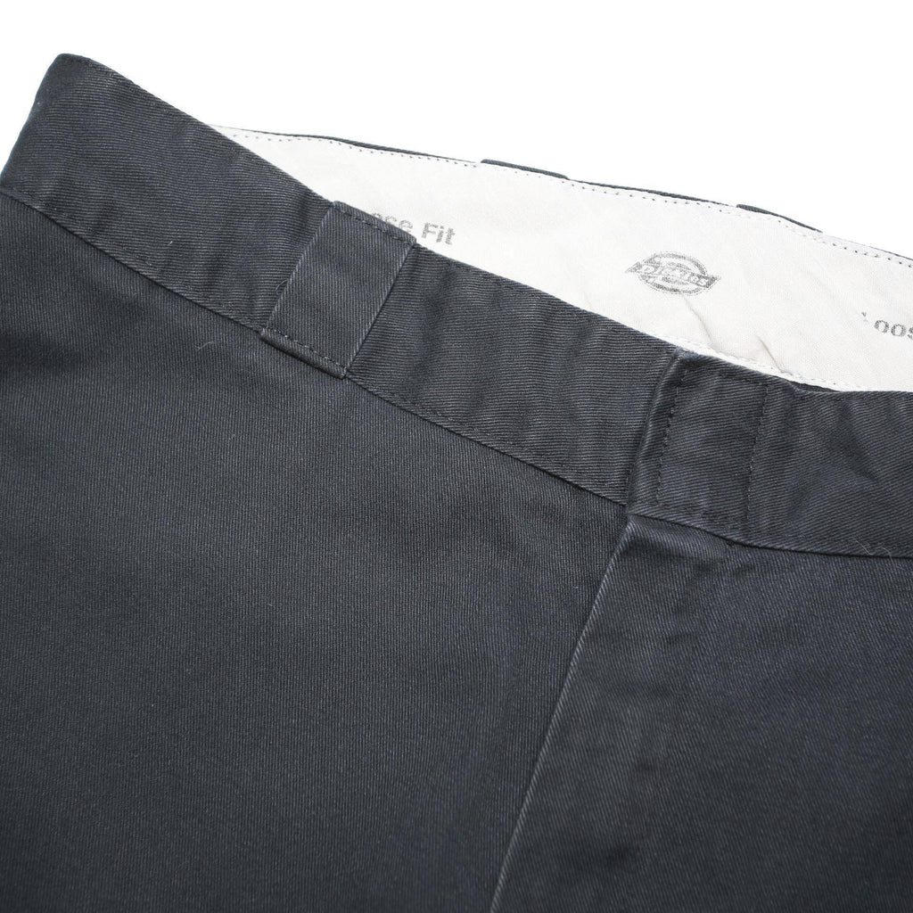 DICKIES Mens Cotton Blend Black Loose Button Trousers W36 L29 Workwear