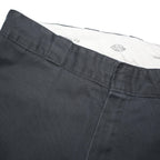 DICKIES Mens Cotton Blend Black Loose Button Trousers W36 L29 Workwear