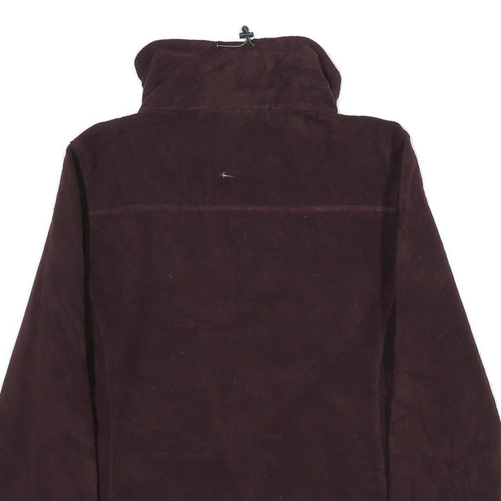 NEW BALANCE Womens Maroon Jacket L Polyester Zip Plain Casual Activewear