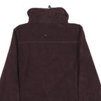 NEW BALANCE Womens Maroon Jacket L Polyester Zip Plain Casual Activewear