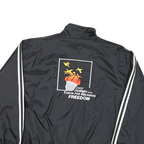 ADIDAS Mens Black Zip Track Jacket L Polyester Blend Plain Religious Tolerance