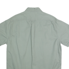 EDDIE BAUER Womens Blue Short Sleeve Cotton Shirt M Button Down Casual Summer