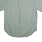 EDDIE BAUER Womens Blue Short Sleeve Cotton Shirt M Button Down Casual Summer