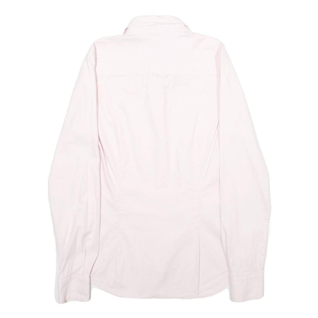 GANT Womens Pink Shirt UK 10 Cotton Blend Button Down Long Sleeve Fitted