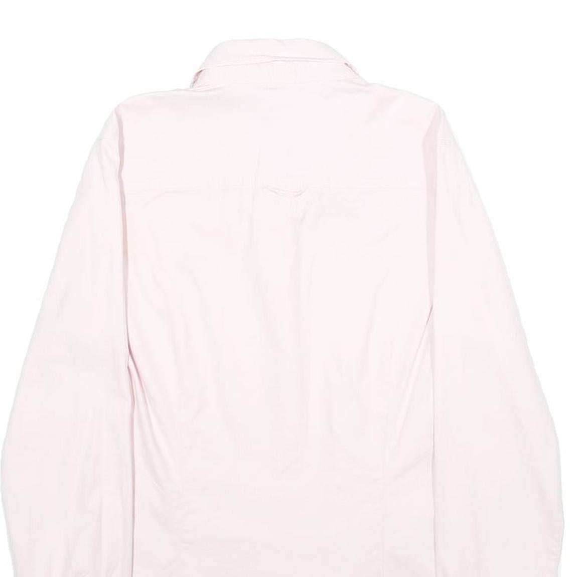 GANT Womens Pink Shirt UK 10 Cotton Blend Button Down Long Sleeve Fitted