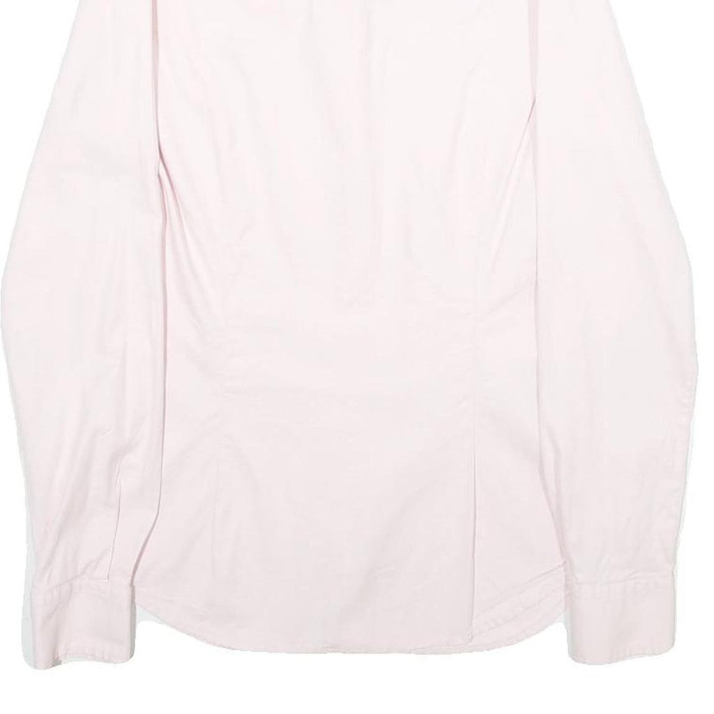 GANT Womens Pink Shirt UK 10 Cotton Blend Button Down Long Sleeve Fitted