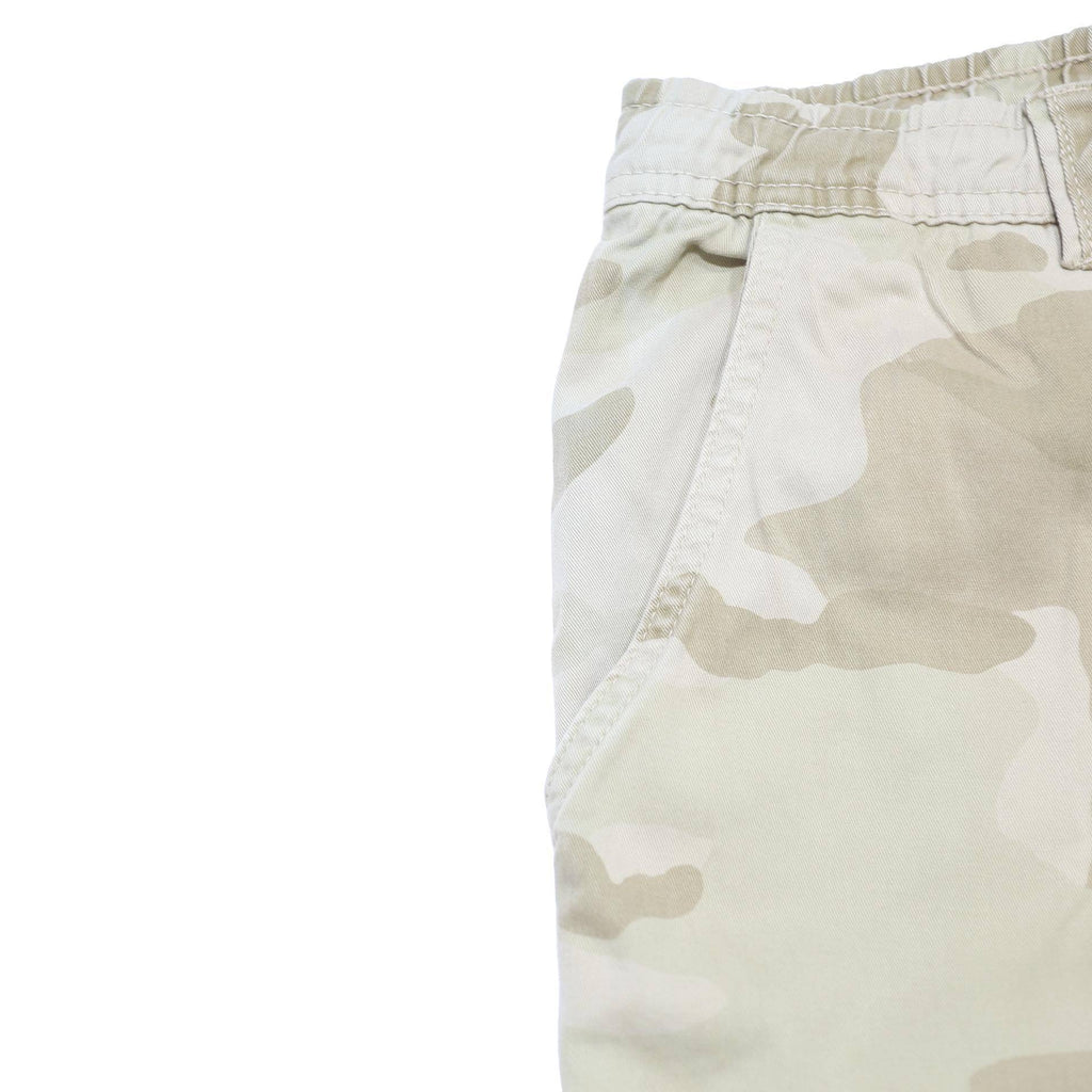 URBAN CLASSICS Mens Slim Beige Camo Cargo Trousers W34 L29 Casual Zip Cotton
