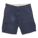 CARHARTT Mens Cotton Blend Navy Blue Cargo Shorts M W32 Workwear Casual