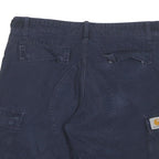 CARHARTT Mens Cotton Blend Navy Blue Cargo Shorts M W32 Workwear Casual