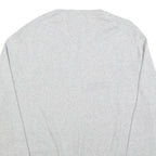 POLO RALPH LAUREN Mens Grey Plain V Neck Basic Knit Jumper 2XL Cotton Classic