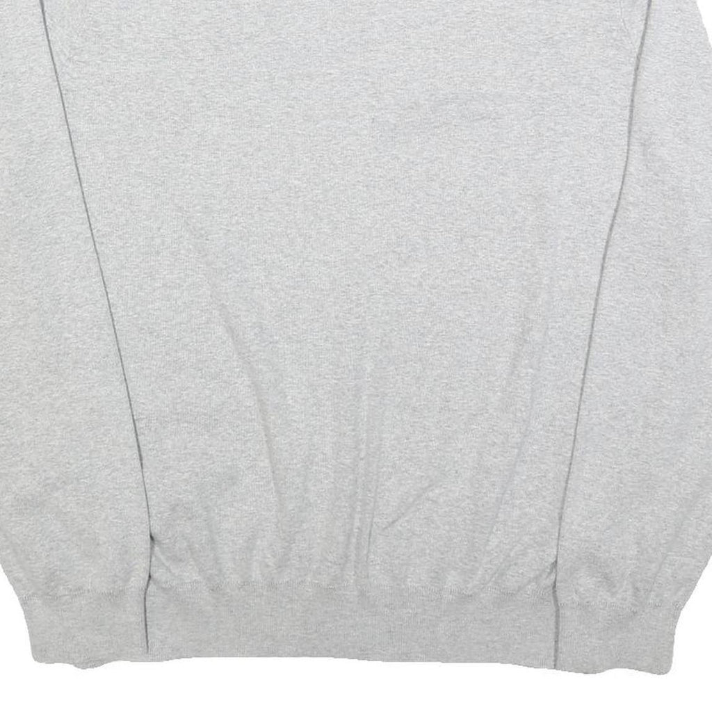 POLO RALPH LAUREN Mens Grey Plain V Neck Basic Knit Jumper 2XL Cotton Classic