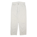 CALVIN KLEIN JEANS Mens Relaxed White Denim W29 L26 Casual Cotton Zip Closure