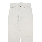 CALVIN KLEIN JEANS Mens Relaxed White Denim W29 L26 Casual Cotton Zip Closure
