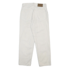 CALVIN KLEIN JEANS Mens Relaxed White Denim W29 L26 Casual Cotton Zip Closure